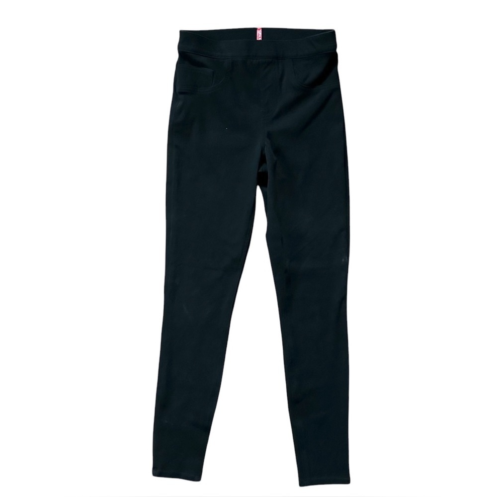 SPANX Jean-ish Black Ankle Mid-Rise Cotton Stretch Leggings Sz Small
